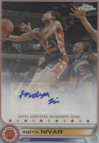 2022 Topps Chrome McDonald's All American - Indya Nivar #CA-IN