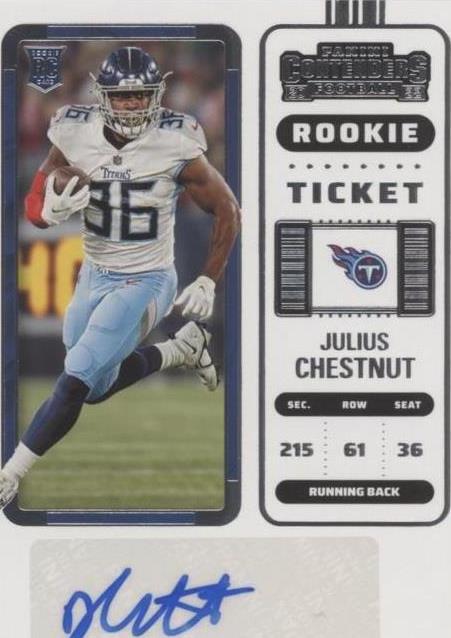 2022 Panini Contenders Julius Chestnut #274