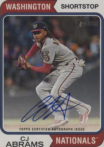 2023 Topps Heritage High Number - C.J. Abrams #ROA-CA