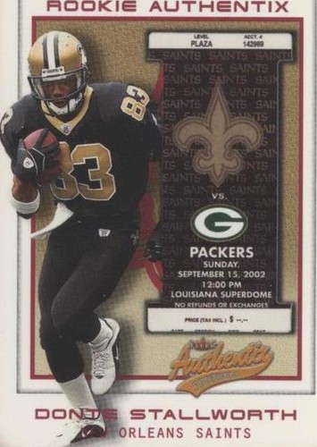 2002 Fleer Authentix Donte Stallworth #104