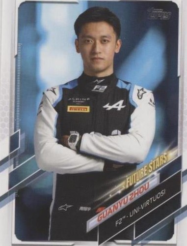 2021 Topps Formula 1 Racing F2 Driver Aqua Guanyu Zhou #61