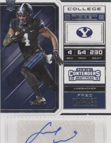 2018 Panini Contenders Draft Picks Fred Warner #241