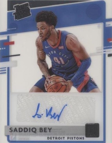 2020-21 Panini Clearly Donruss - Saddiq Bey #RRA-SDB
