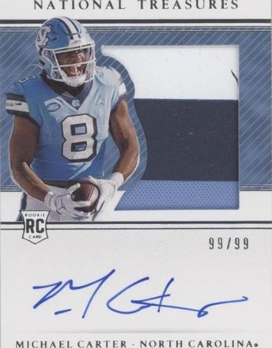 2021 Panini National Treasures Collegiate Michael Carter #114