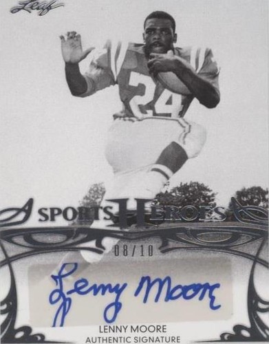 2013 Leaf Sports Heroes Lenny Moore #BA-LM1