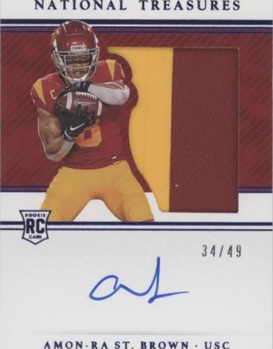 2021 Panini National Treasures Collegiate Amon-Ra St. Brown #135