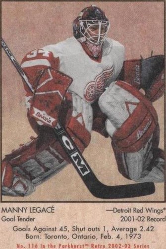 2002-03 In the Game Parkhurst Retro - Manny Legace #116