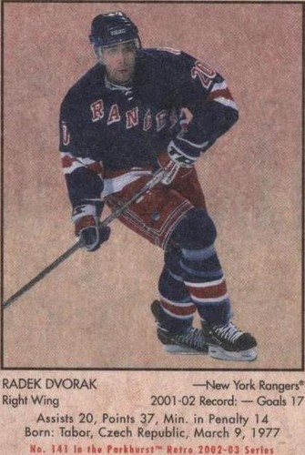 2002-03 In the Game Parkhurst Retro - Radek Dvorak #141