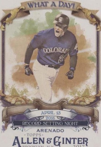 2017 Topps Allen & Ginter - Nolan Arenado #WAD-33