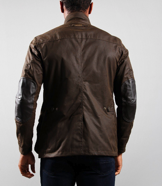 Pre-owned Barbour Ogston Wax Jacket W/ Elbow Patches Olive Msrp$625 Rugged Sophistication In Green
