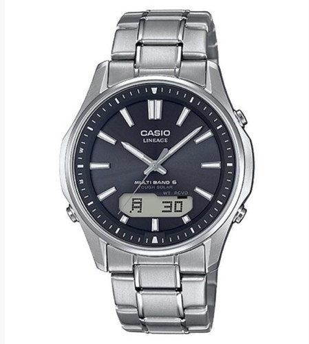 Pre-owned Lineage Casio  Lcw-m100tse-1ajf Titanium Solar Analog Digital Men`s Watch