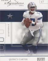 2002 Playoff Prime Signatures Quincy Carter #30