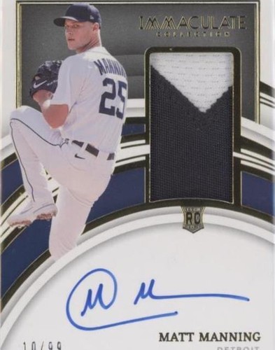 2022 Panini Immaculate Collection - Matt Manning #103