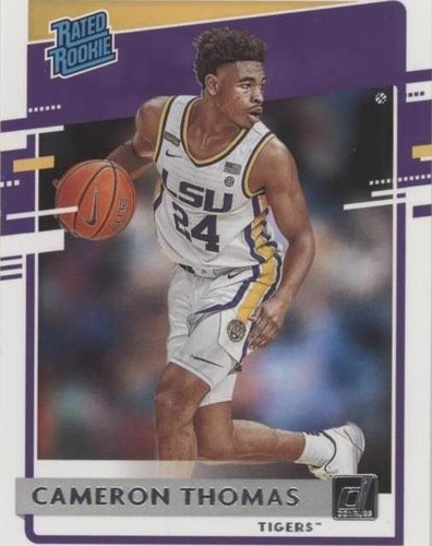 その他 Cameron Thomas Donruss Pink Laser Auto Cameron Cam Thomas 2021-22 Donruss NBA Rated Rookie Pink