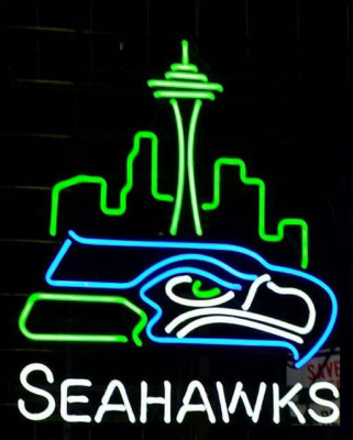 New Seattle City Seahawks Go Seahawks Neon Light Sign 24''x20'' Lamp Bar Decor