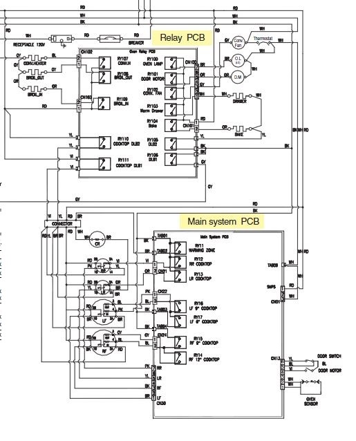 LG Range Microwave Oven Cook-top Service Manual and Repair ... lg microwave wiring diagram 