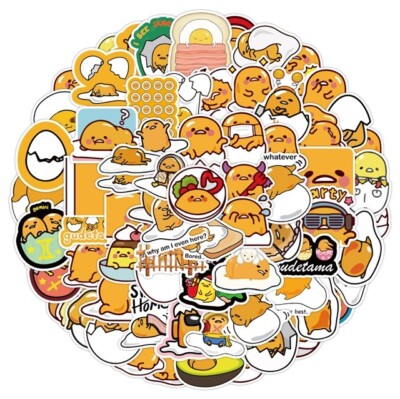 10pcs Lazy Egg Stickers Stickers Gudetama Sticker Sanrio inspired Yolk