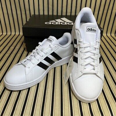 Adidas Women's Sneaker Size: 9  Grand Court Tennis Shoe #F36483  White/Black.