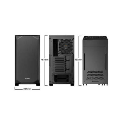 be quiet! BG034 Pure Base 500 Black, ATX midi tower computer case w/ two fans