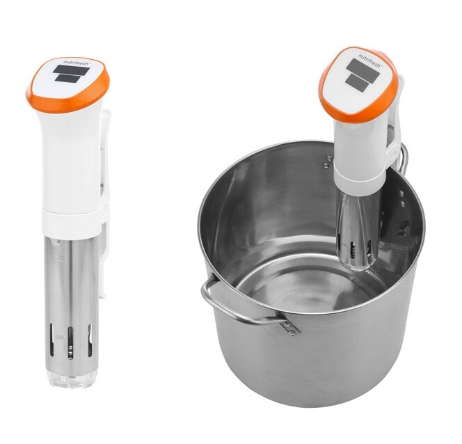 Schongarer Nutrifresh® Sous Vide Stick Vakuum Garer Slow Cooker Timer Edelstahl