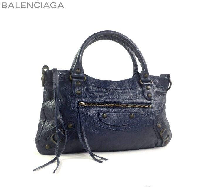 BALENCIAGA The First 2way Handbag Shoulder Bag Brown Leather