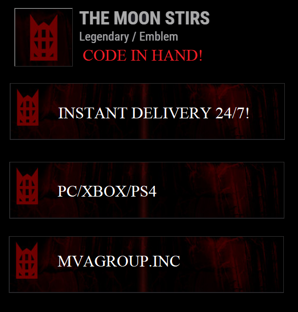 Soltekonline Destiny 2 Moon Stirs Emblem Instant Delivery