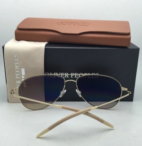 Pre-owned Oliver Peoples Photochromic  Sunglasses Benedict Ov 1002s 524251 59-16 Gold Frame In Brown