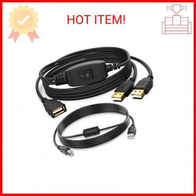 Herfair USB Splitter 1 in 2 Out Switch for Two Computers Connected One Printer U