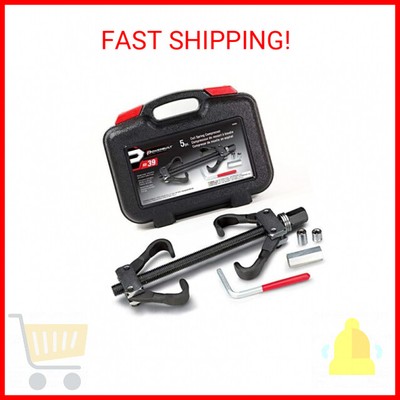 Powerbuilt Coil Spring Compressor Tool Kit, 5 Piece, Straight or Curved Coil Spr