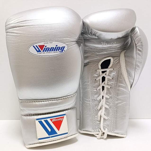 Winning Boxing Gloves 16oz Silver CO-MS-600 Lace-up type