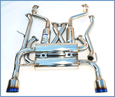 Invidia 09+ FX35 2/4WD Gemini Single Layer Titanium Tip Cat-back Exhaust
