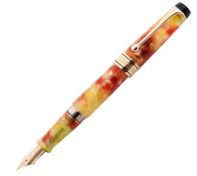 AURORA Fountain Pen Limited 860 CALEIDOSCOPIO Luce Yellow Stone 18K Extra Fine