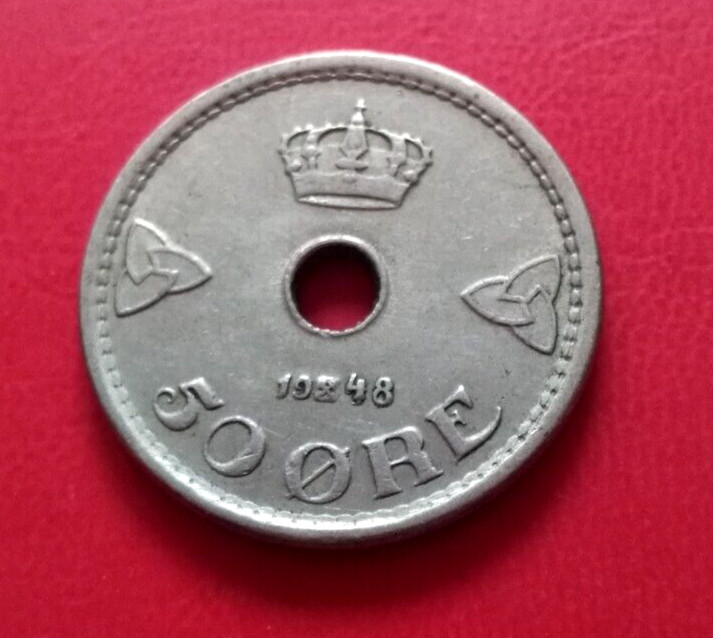 Monnaie NorvÃ¨Ge 50 Ore 1948 Km#386 [798]