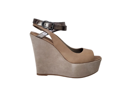 SCARPE SANDALI DONNA APEPAZZA 502572 SHEILA PELLE TAUPE 40 ZEPPA