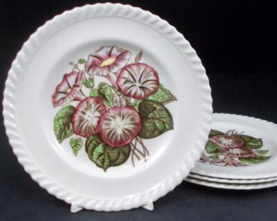 Johnson Brothers Old Flower Prints Group of 4 Bread and Butter Plates