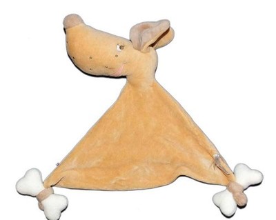 Doudou plat chien beige There is no Like Art Triangle Os