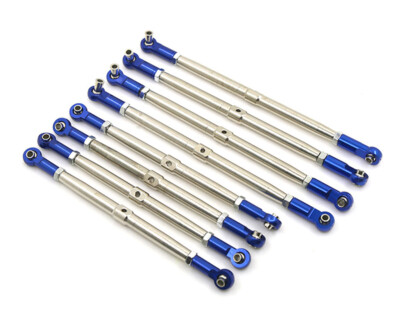 RC Model Alloy Rod Ends + Steel Turnbuckle Set (8) for 1/10 Revo, E-Revo, Summit