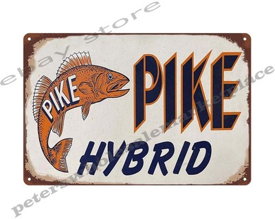 decorative wall dorm rooms Pike Hybrid Seed Corn farm ranch metal tin sign