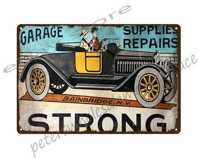 STRONG GARAGE SUPPLIES REPAIRS metal tin sign unframed home decor