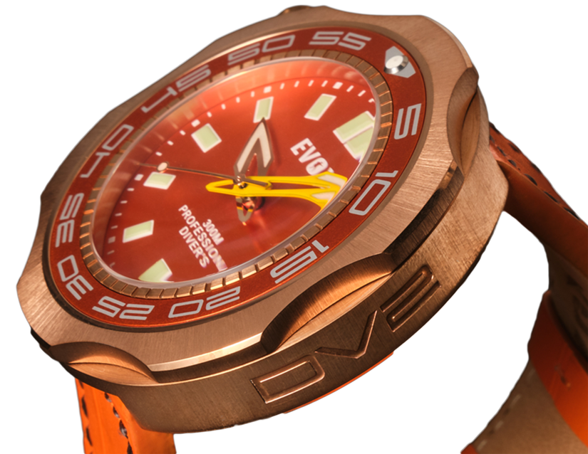 Pre-owned ✅ Evox Dv2 Orange Bronze 300 Limited 20 Diver International Shipping ?? Dealer