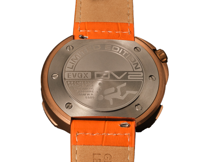 Pre-owned ✅ Evox Dv2 Orange Bronze 300 Limited 20 Diver International Shipping ?? Dealer