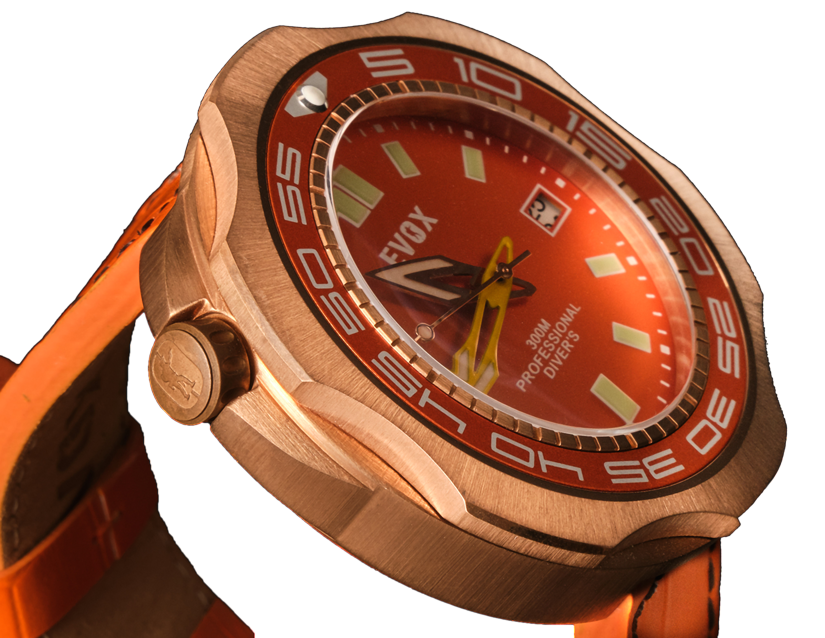 Pre-owned ✅ Evox Dv2 Orange Bronze 300 Limited 20 Diver International Shipping ?? Dealer