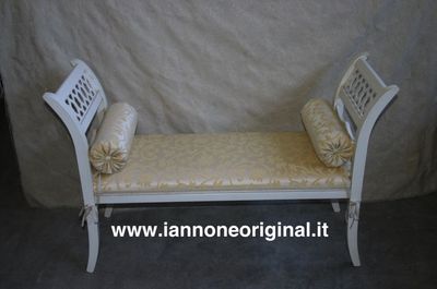 DIVANETTO DORMOUSE PANCHETTA IMBOTTITA  INGRESSO COLORE BIANCO LACCATO