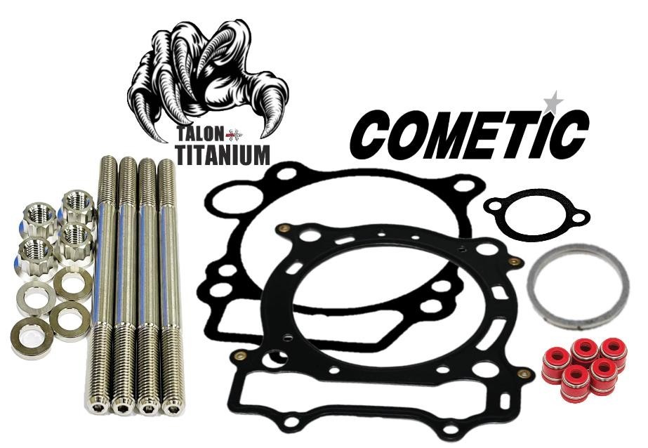 Best YFZ450R YFZ 450R Cylinder Head Studs TITANIUM Stud Kit Cometic Gaskets Set
