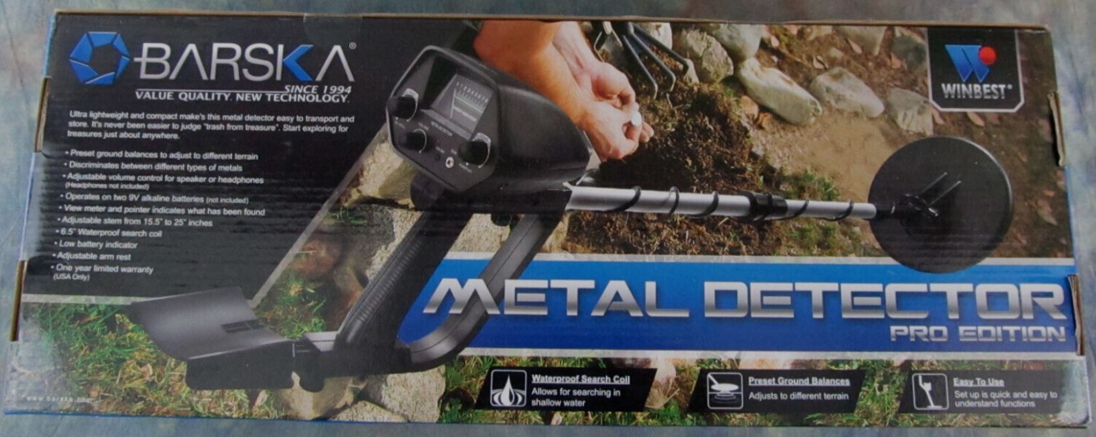 Barska Winbest Pro Edition Metal Detector Metaldetectori
