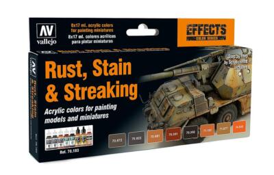 Vallejo 70.183 - Colour Kit, Rust & Dirt, 8 X 0.6oz - New