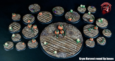 Figure Painters Bases Grym Harvest and Barren Field bundle, Warmachine Grymkin