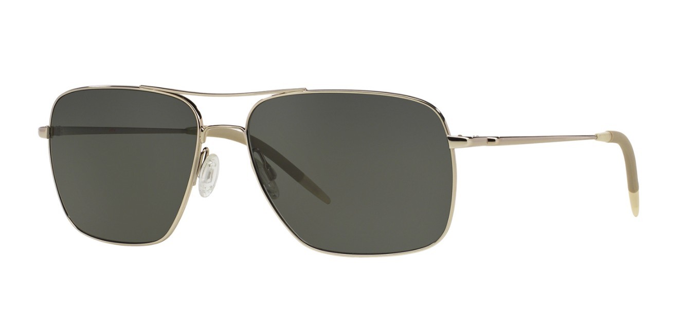 Pre-owned Oliver Peoples Clifton Ov 1150s Silver/midnight Express Vfx (5036/p2) Sunglasses In Gray