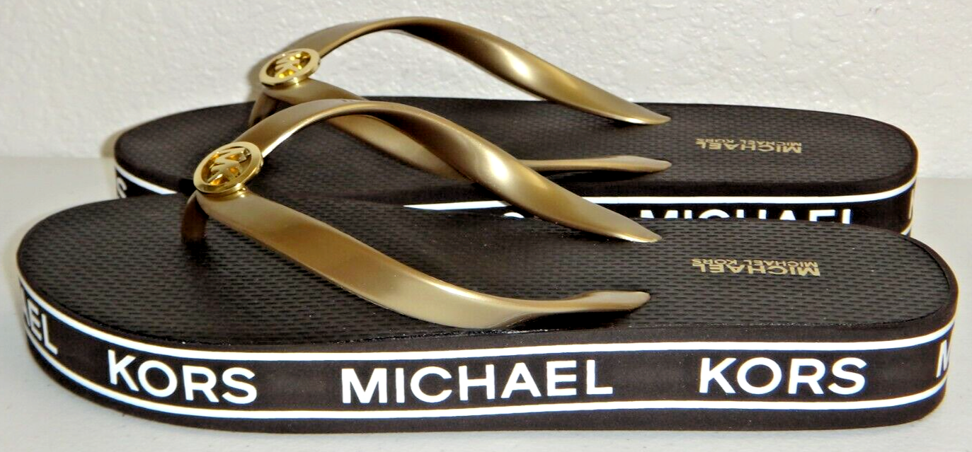 MICHAEL KORS サンダル ブラウン MKロゴ 7M(24cm) 中古・古着通販】MICHAEL KORS (マイケルコース) ロゴサンダル