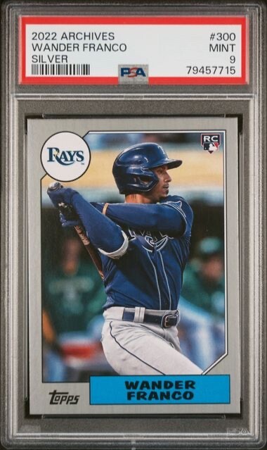 2022 TOPPS ARCHIVES WANDER FRANCO RC SP 12/99 SILVER PSA 9